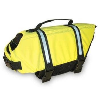 Paws Aboard Neon Yellow Dog Life Jacket