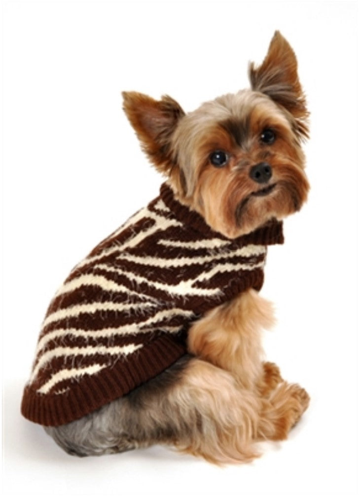 Zebra pet sweater
